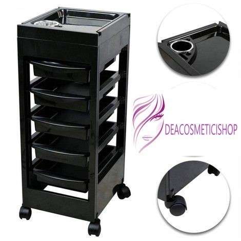 CARRELLO PARRUCCHIERE XANITALIA MILANO BLACK - Dea Cosmetic