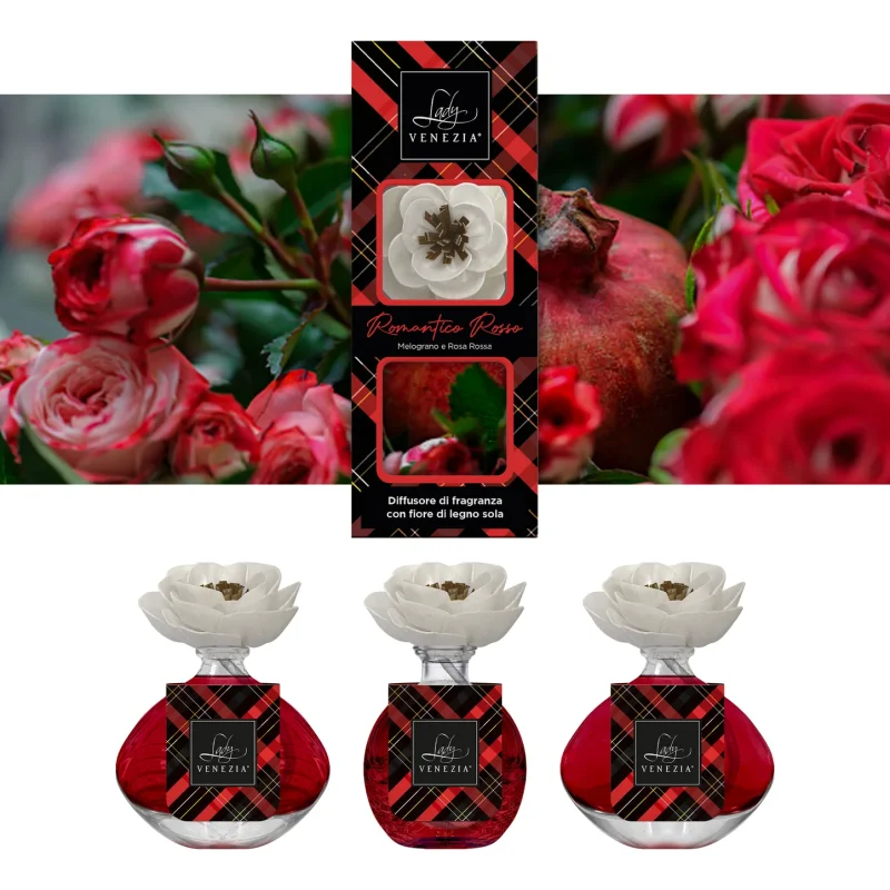 Diffusore Ambiente con Fiore Collezione Crystal disponibile 3 fragranze 100ml