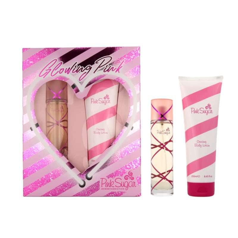 AQUOLINA PINK SUGAR EDT 100ML+LATTE CORPO 250ML