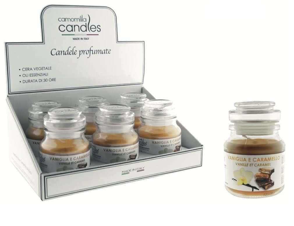 CAMOMILLA TORINO CANDLES VANIGLIA E CARAMELLO130GR - Dea Cosmetic