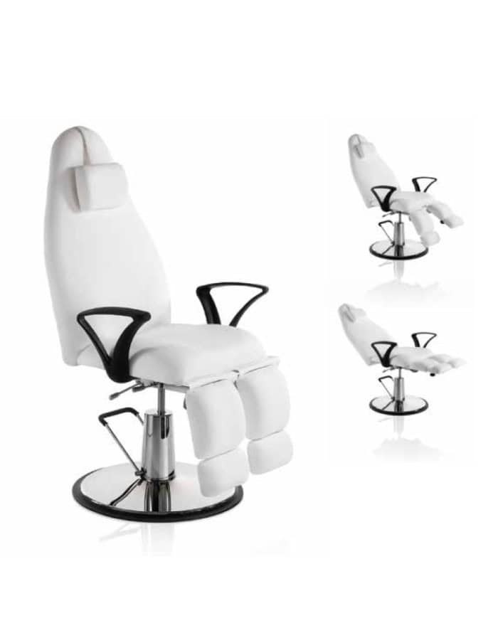 POLTRONA PEDICURE CAMBRE BIANCA POMPA IDRAULICA MOD.2214-A XANITALIA