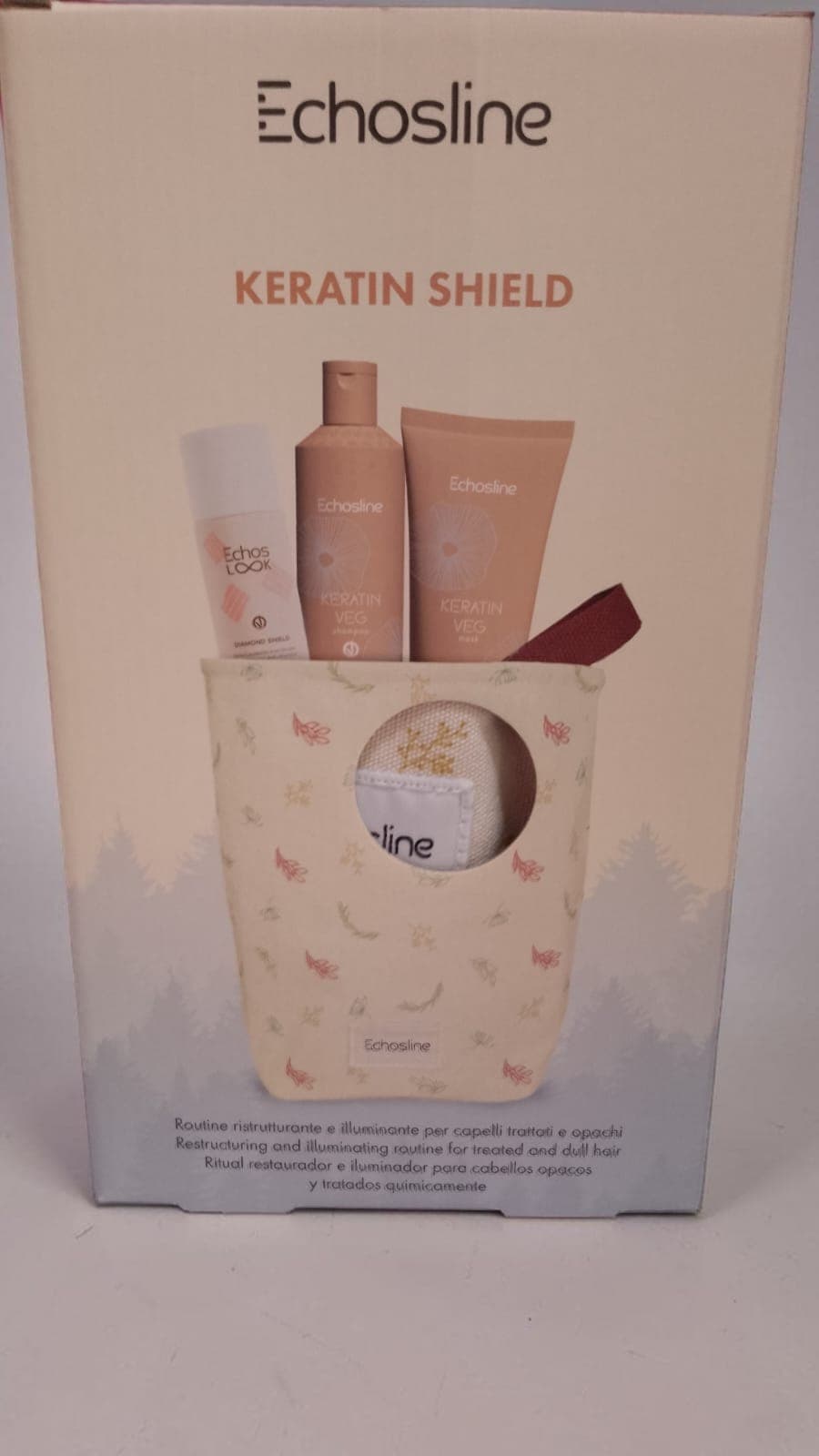 ECHOSLINE KERATIN SHIELD KIT SHAMPOO 300ML+ MASK 300ML+TERMOPR.150ML